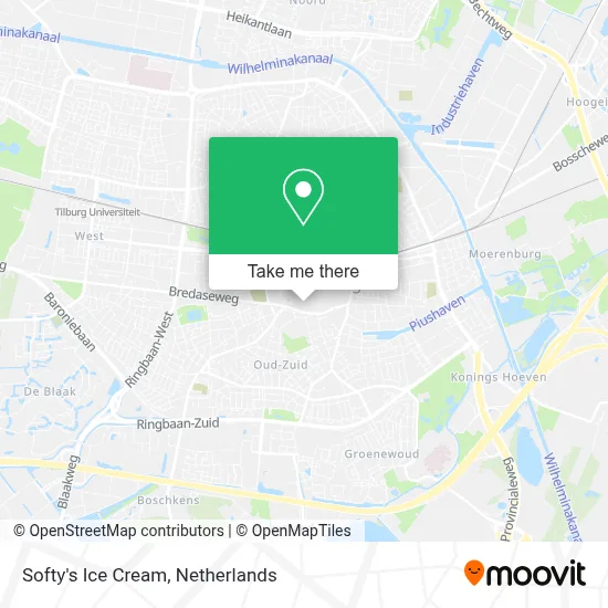 Softy's Ice Cream map