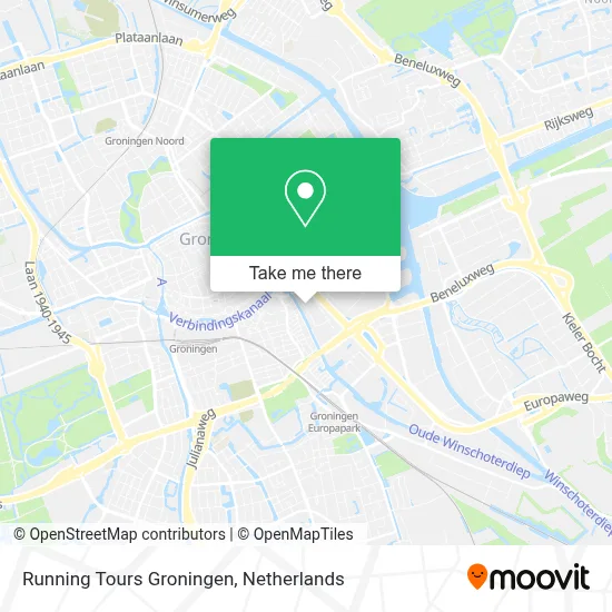 Running Tours Groningen map