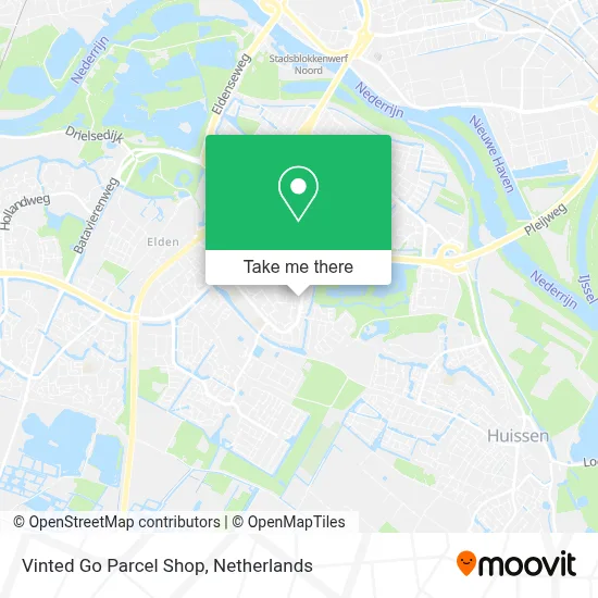 Vinted Go Parcel Shop map