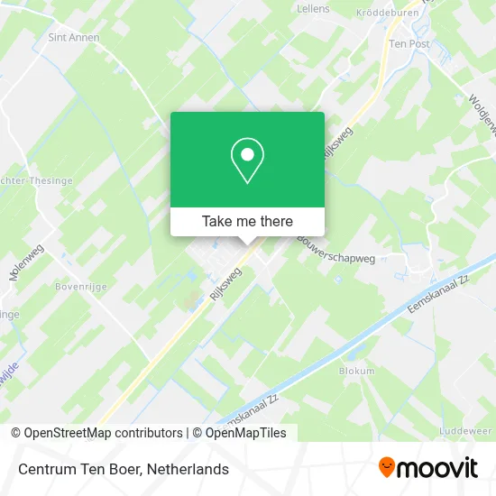 Centrum Ten Boer map