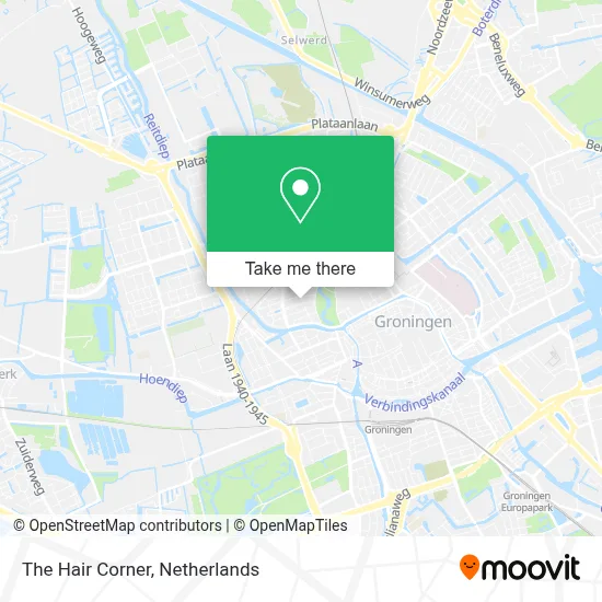 The Hair Corner map
