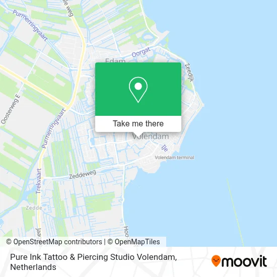 Pure Ink Tattoo & Piercing Studio Volendam map