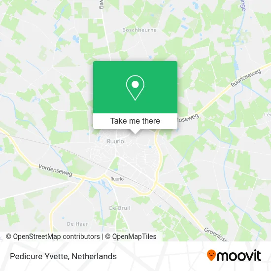 Pedicure Yvette map