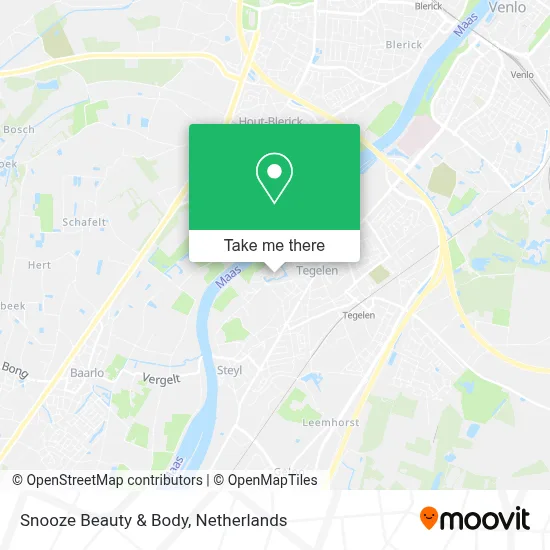 Snooze Beauty & Body map