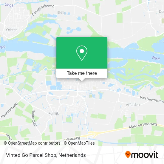 Vinted Go Parcel Shop map