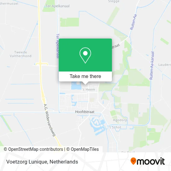 Voetzorg Lunique map