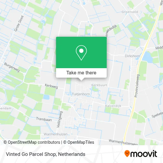 Vinted Go Parcel Shop map