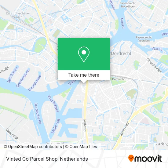 Vinted Go Parcel Shop map