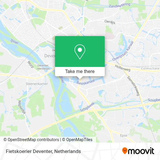 Fietskoerier Deventer map