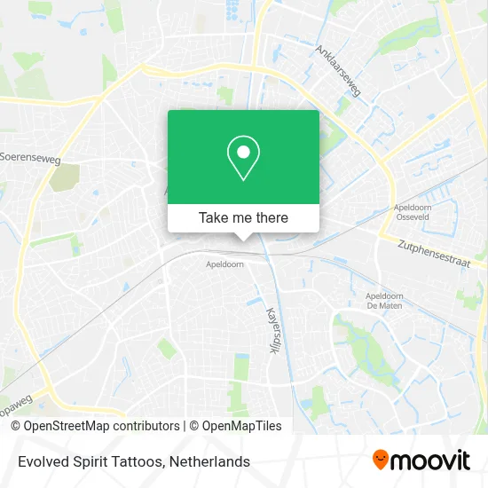 Evolved Spirit Tattoos map