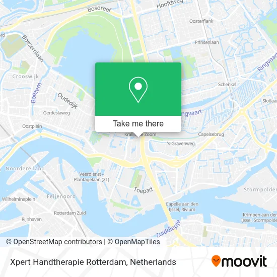 Xpert Handtherapie Rotterdam map