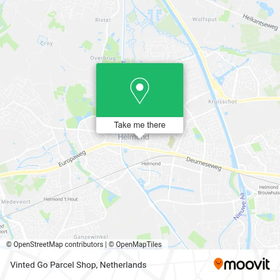 Vinted Go Parcel Shop map