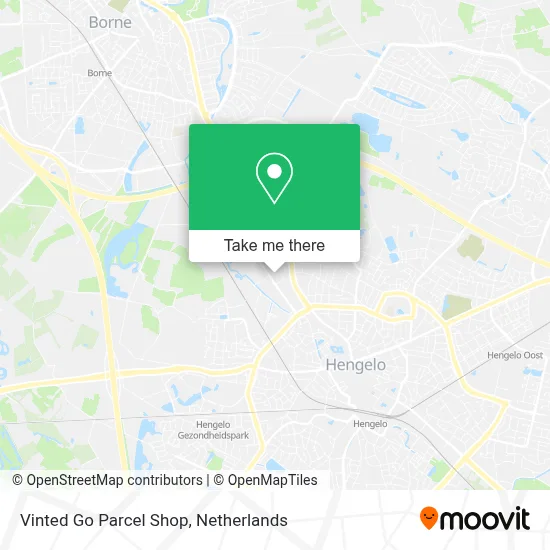Vinted Go Parcel Shop map