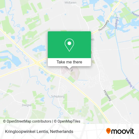 Kringloopwinkel Lentis map