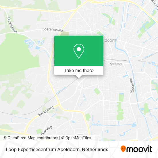 Loop Expertisecentrum Apeldoorn map