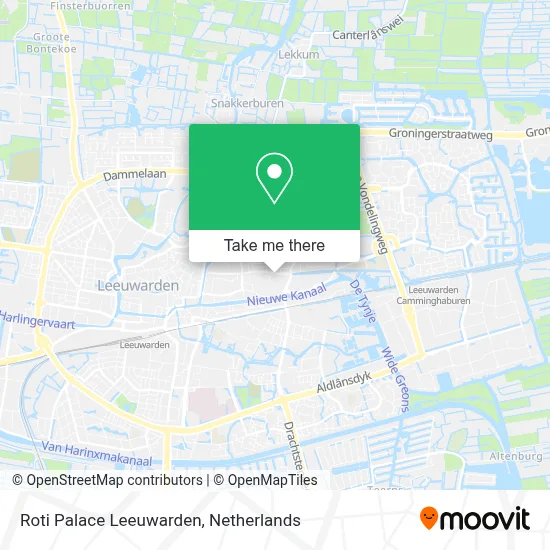 Roti Palace Leeuwarden map