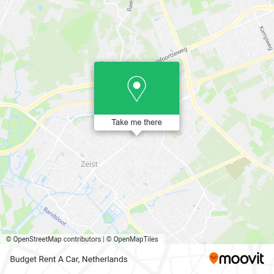 Budget Rent A Car map