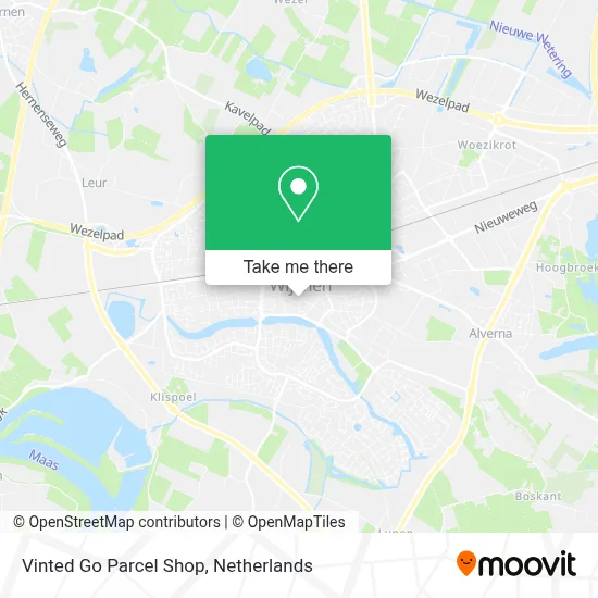 Vinted Go Parcel Shop map