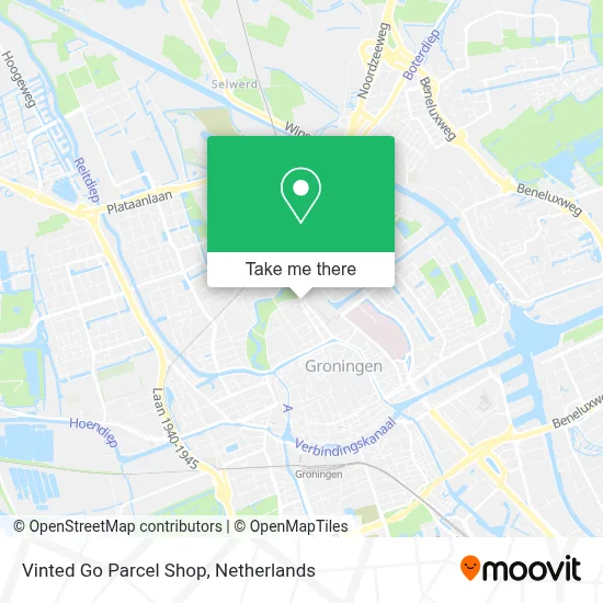 Vinted Go Parcel Shop map