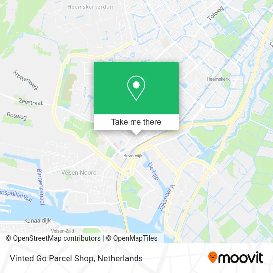 Vinted Go Parcel Shop map