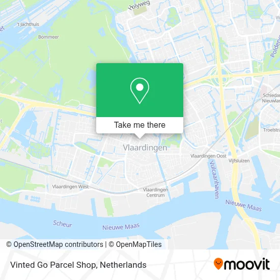 Vinted Go Parcel Shop map