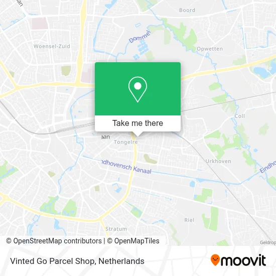 Vinted Go Parcel Shop map