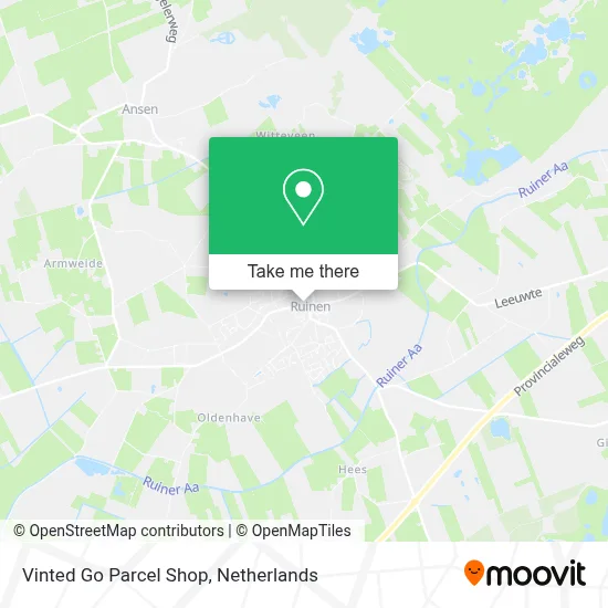 Vinted Go Parcel Shop map