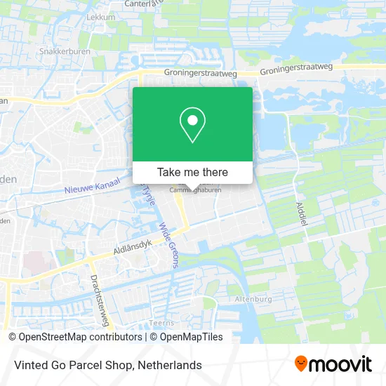 Vinted Go Parcel Shop map