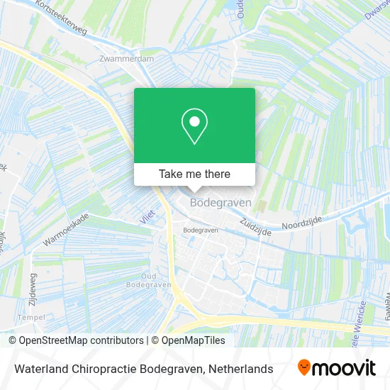Waterland Chiropractie Bodegraven map