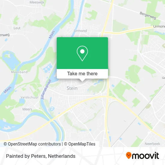 Painted by Peters map