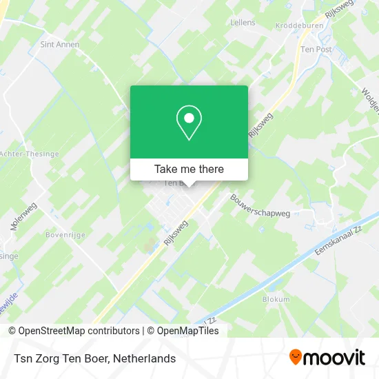 Tsn Zorg Ten Boer map