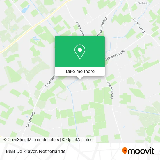 B&B De Klaver Karte
