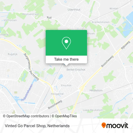 Vinted Go Parcel Shop Karte