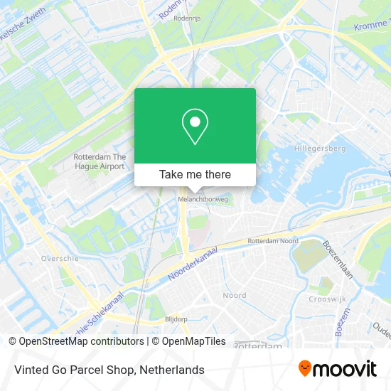 Vinted Go Parcel Shop map