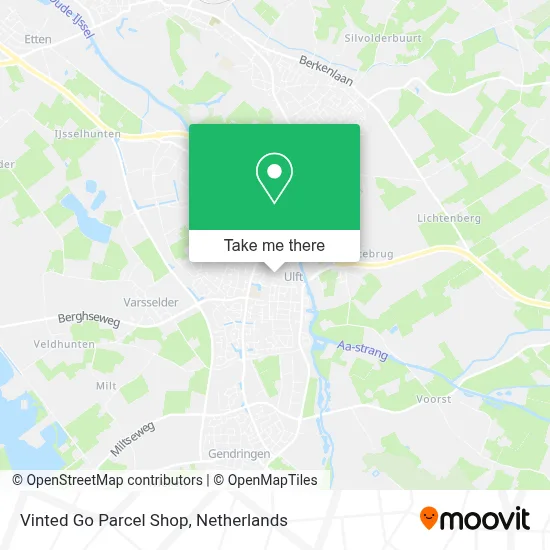 Vinted Go Parcel Shop map