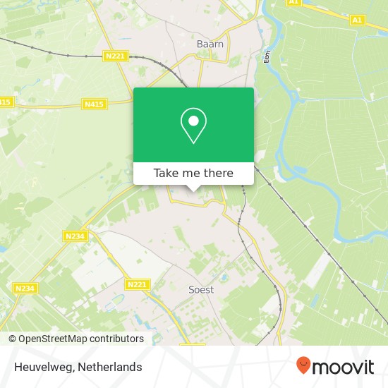 Heuvelweg map