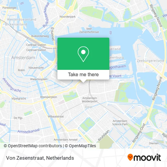 Von Zesenstraat map