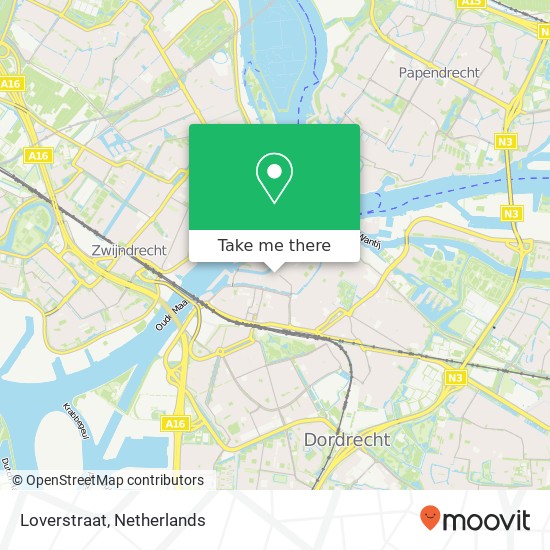 Loverstraat map