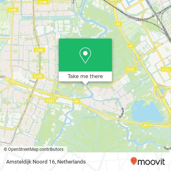 Amsteldijk Noord 16 map