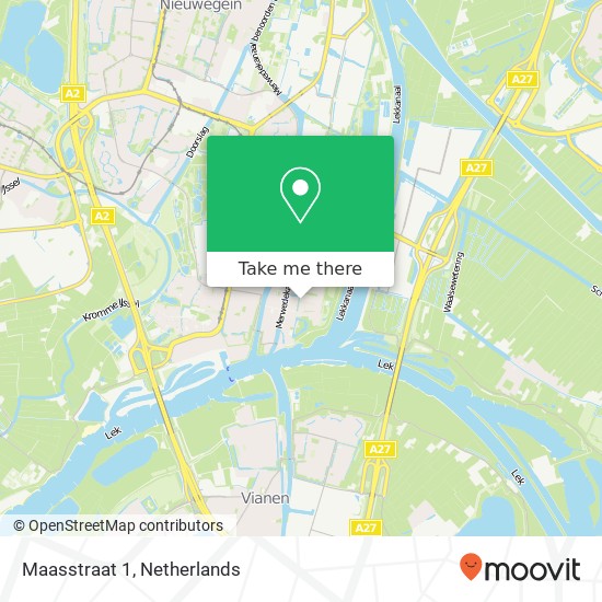 Maasstraat 1 Karte