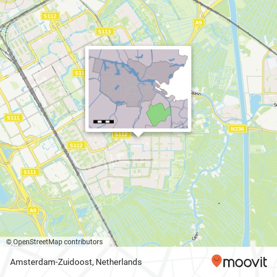 Amsterdam-Zuidoost map