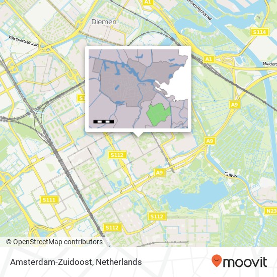 Amsterdam-Zuidoost map