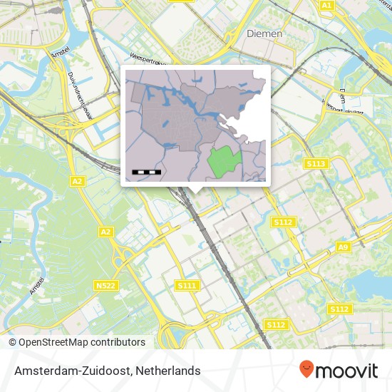 Amsterdam-Zuidoost map