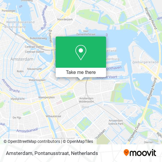 Amsterdam, Pontanusstraat Karte