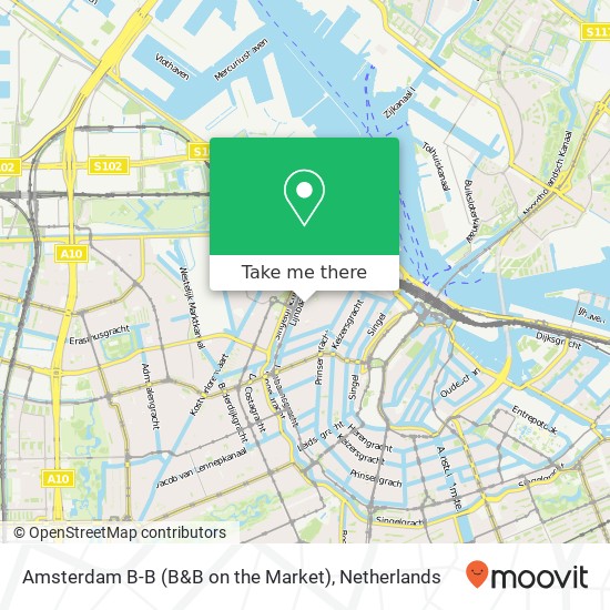 Amsterdam B-B (B&B on the Market) map