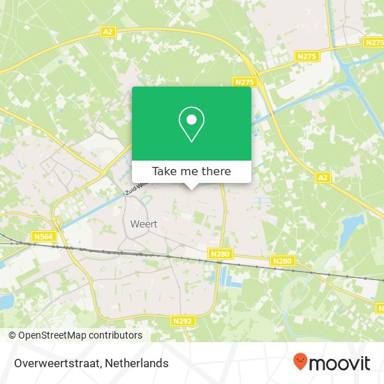 Overweertstraat map