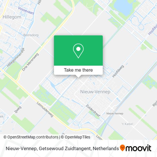 Nieuw-Vennep, Getsewoud Zuidtangent Karte