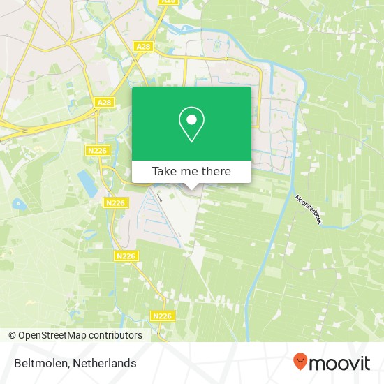 Beltmolen map