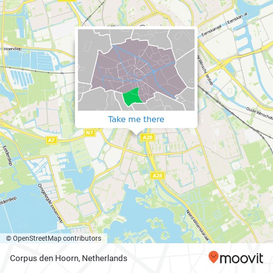 Corpus den Hoorn map