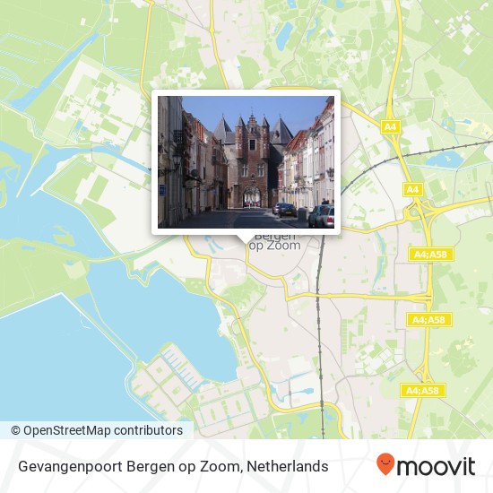 Gevangenpoort Bergen op Zoom map